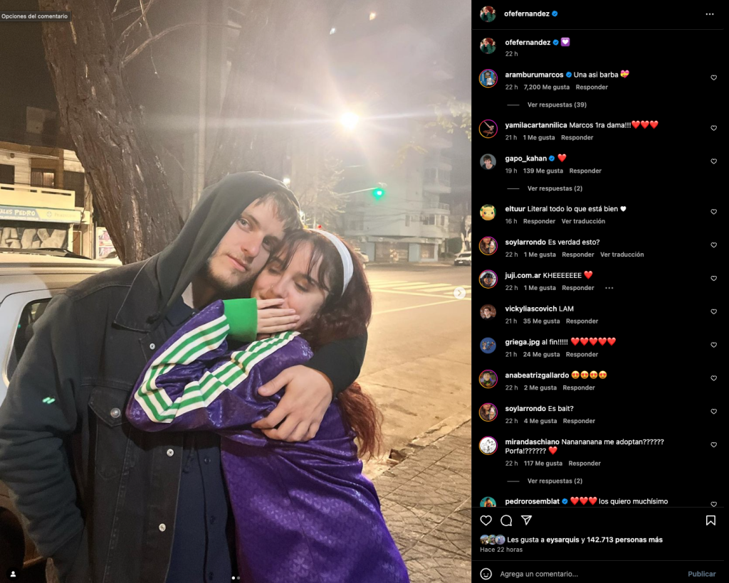 ¡Explotaron las redes! Ofelia Fernández y Marcos Aramburu confirmaron su noviazgo